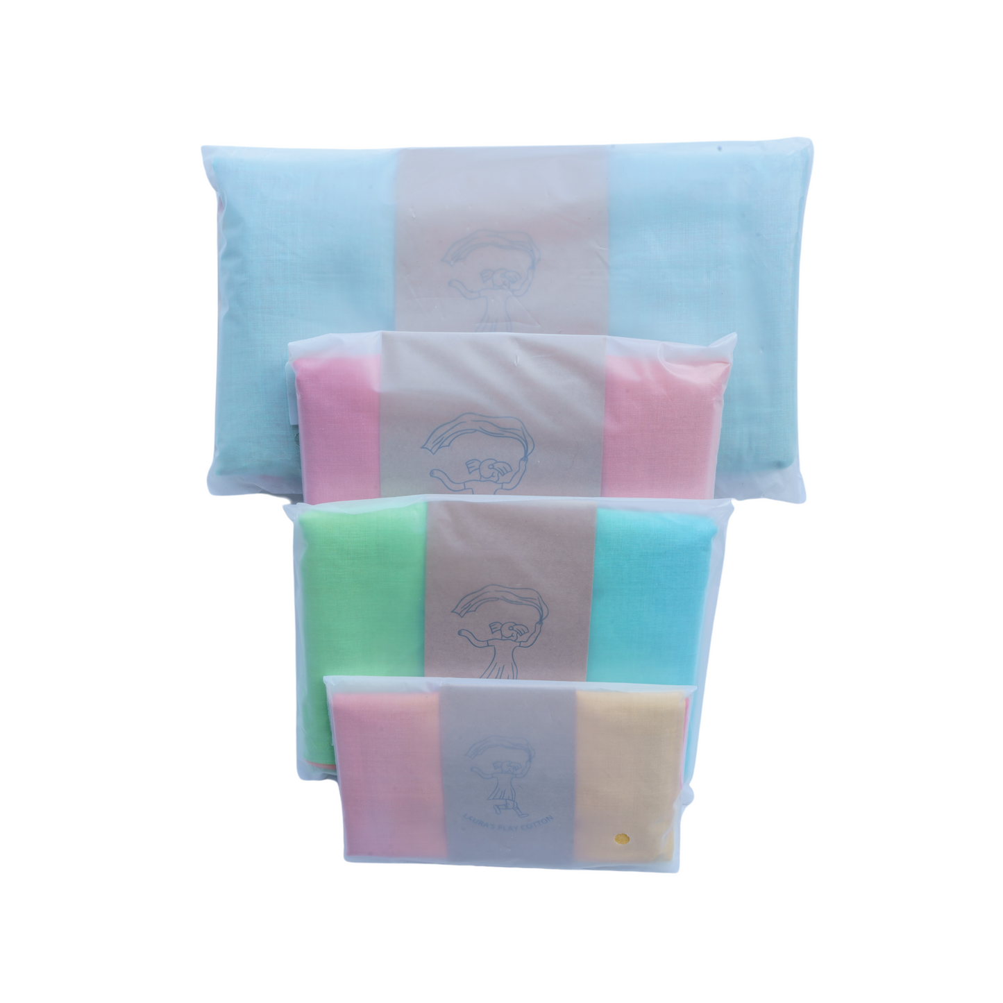 Play Cloth Pastel rainbow 90 x 270 cm vertically striped