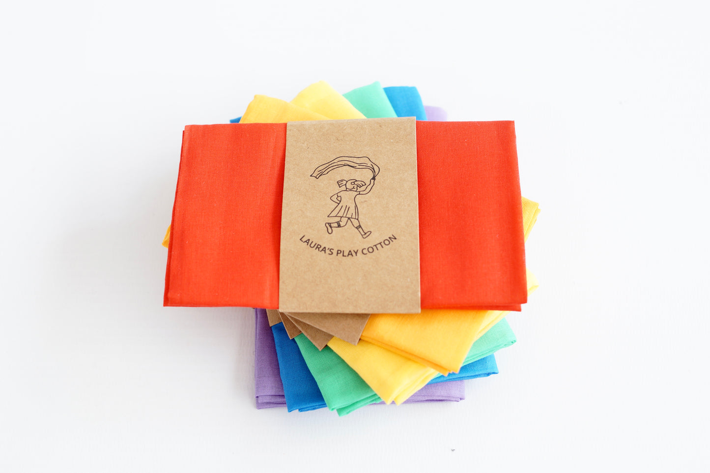 Set of 6 - Rainbow 90 x 90 cm