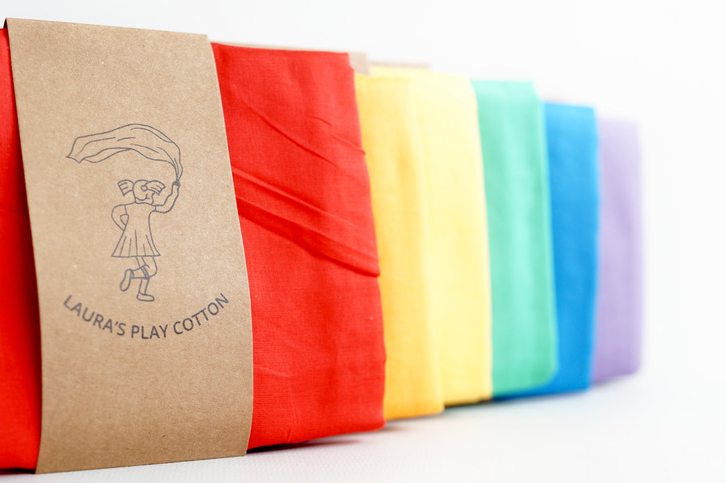 Set of 6 - Rainbow 90 x 90 cm