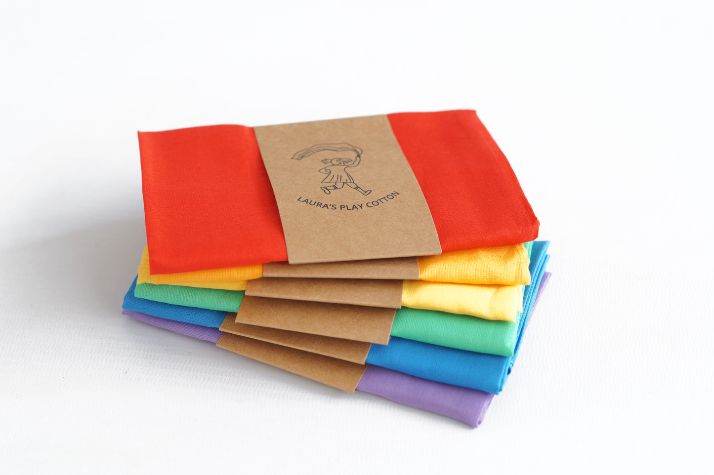 Set of 6 - Rainbow 90 x 90 cm