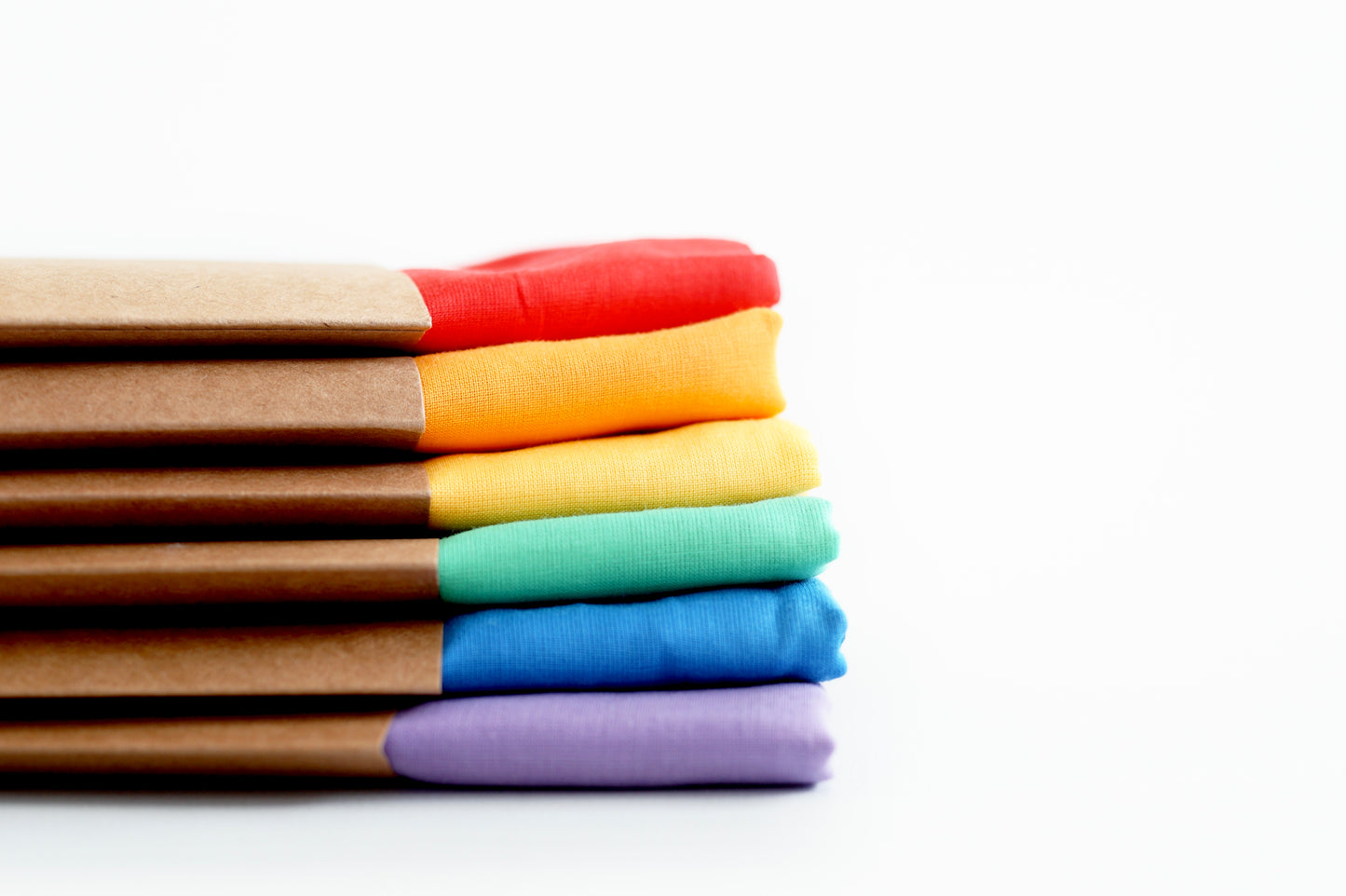 Set of 6 - Rainbow 90 x 90 cm