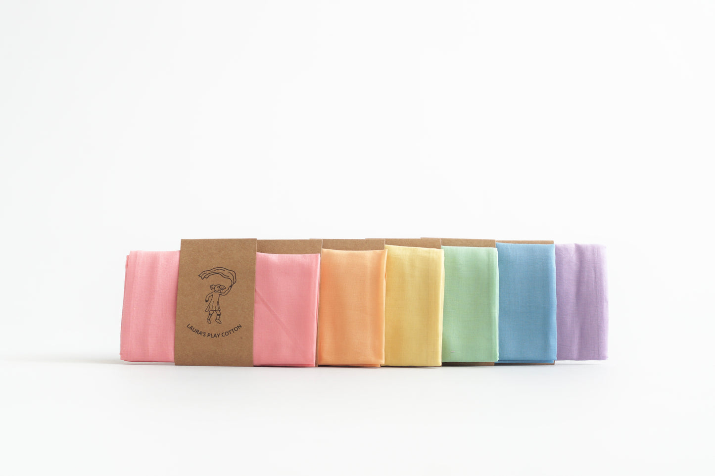 Set of 6 - Pastel Rainbow 50 x 50 cm