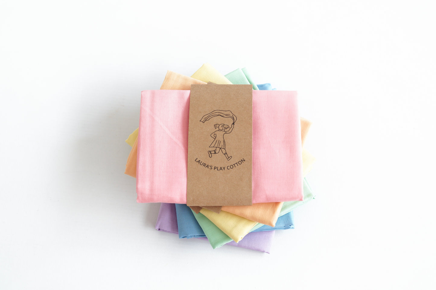 Set of 6 - Pastel Rainbow 90 x 90 cm