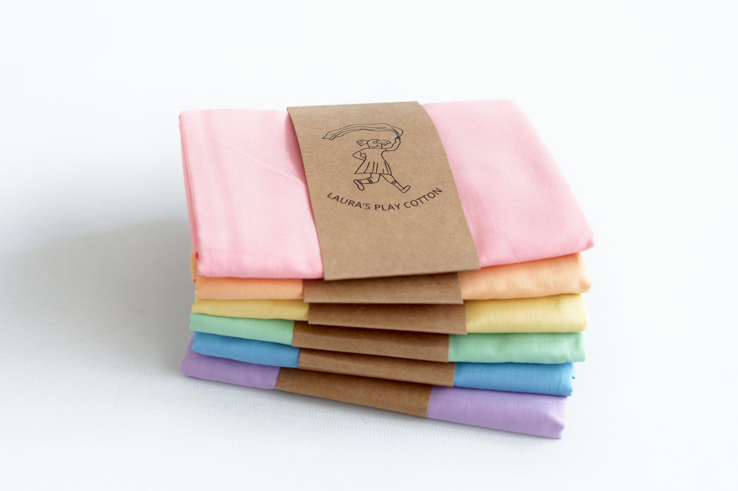 Set of 6 - Pastel Rainbow 50 x 50 cm