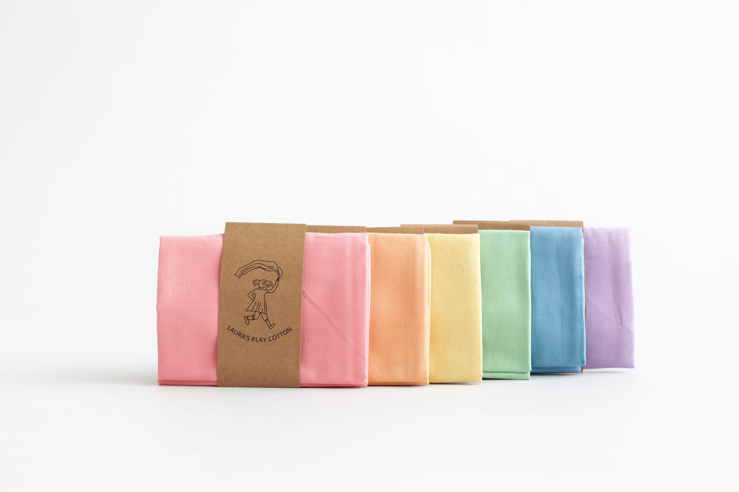 Set of 6 - Pastel Rainbow 50 x 50 cm